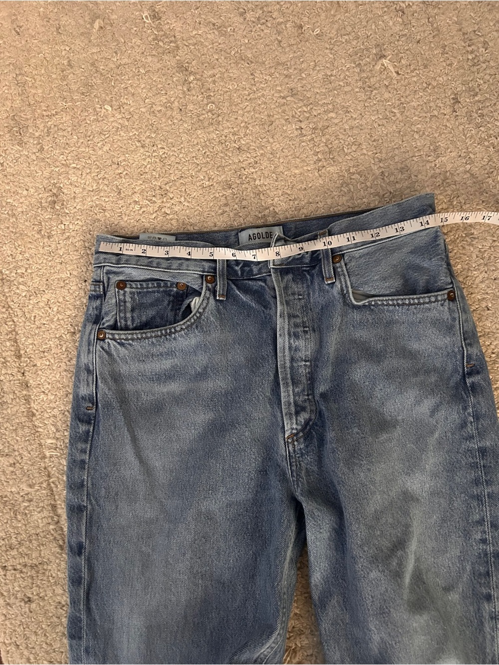 Agolde Riley High Rise Straight Crop Jeans 28 - Picture 2 of 9